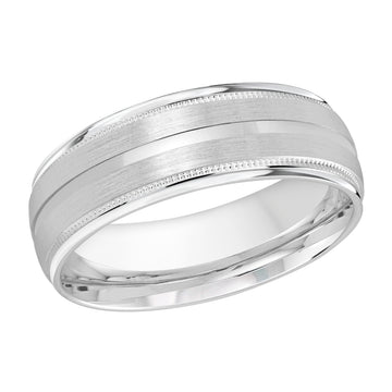 7mm 14k White Gold Wedding Band