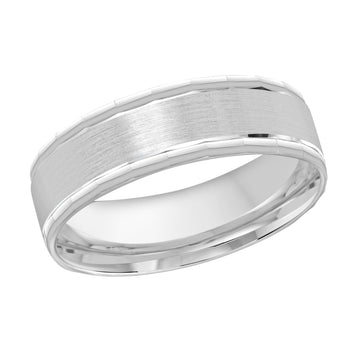 6mm 14k White Gold Wedding Band