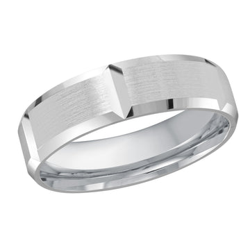 6mm 14k White Gold Wedding Band
