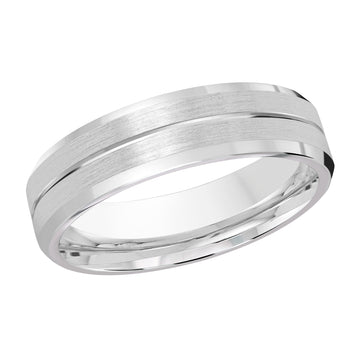 6mm 14k White Gold Wedding Band