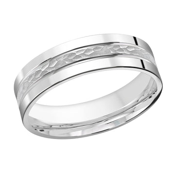 6mm 14k White Gold Wedding Band