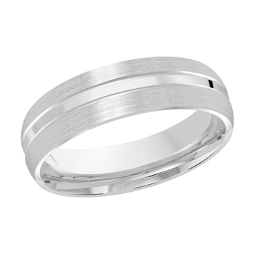 6mm 14k White Gold Wedding Band
