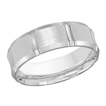 7mm 14k White Gold Wedding Band