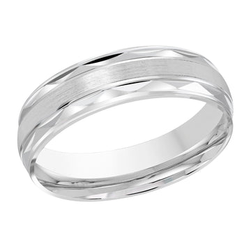 6mm 14k White Gold Wedding Band