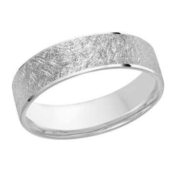 6mm 14k White Gold Wedding Band