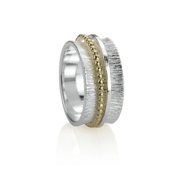 Nurture Silver Meditation Ring - A Symbol of Kindness