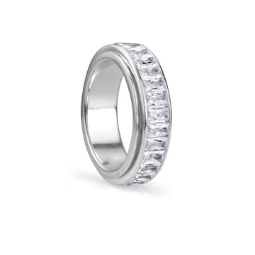 Gorgeous Sterling Silver Meditation Ring - Clarity