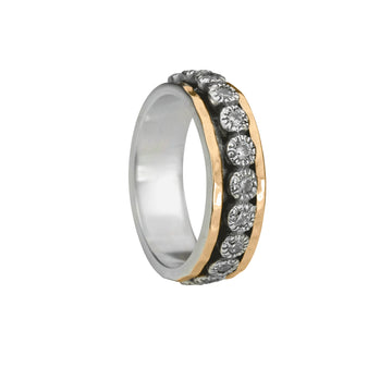 Stunning Sterling Silver Meditation Ring with CZ