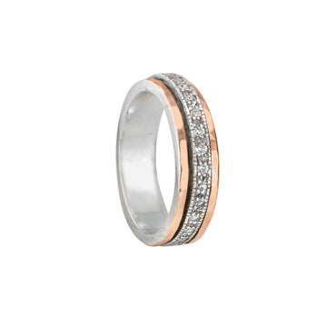Wonder Stunning Sterling and Gold Meditation Ring.