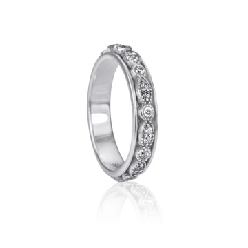 Devotion: Sterling Silver Meditation Ring with CZ