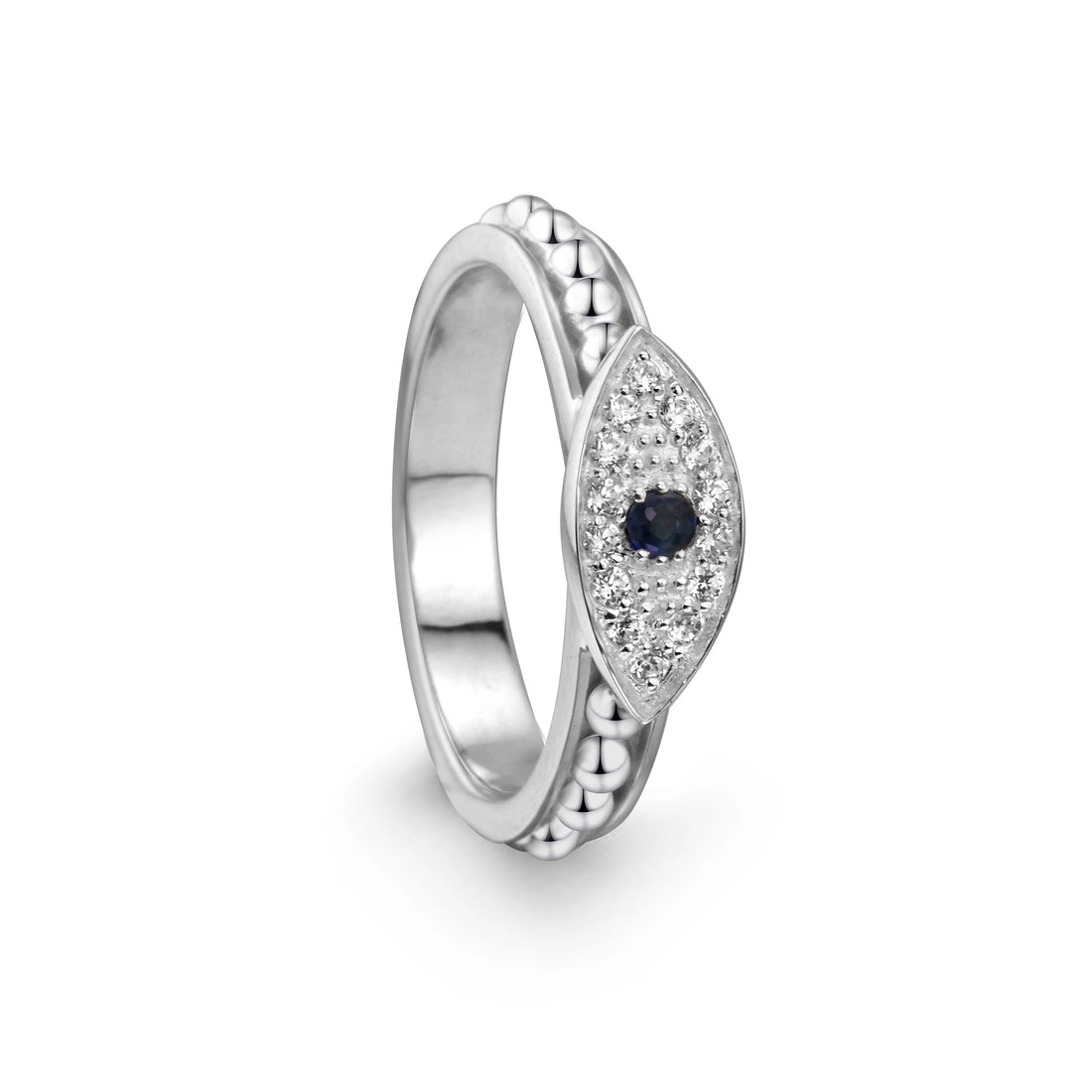 Nazar Sterling Silver Meditation Ring