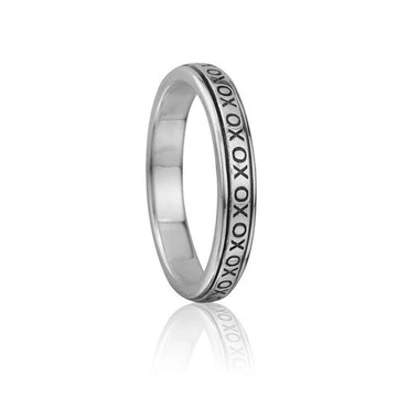 Sterling Silver XO Meditation Ring - Versatile Style