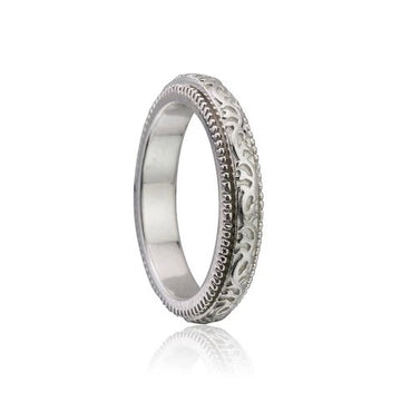 Rosebud Sterling Silver Stackable Meditation Ring