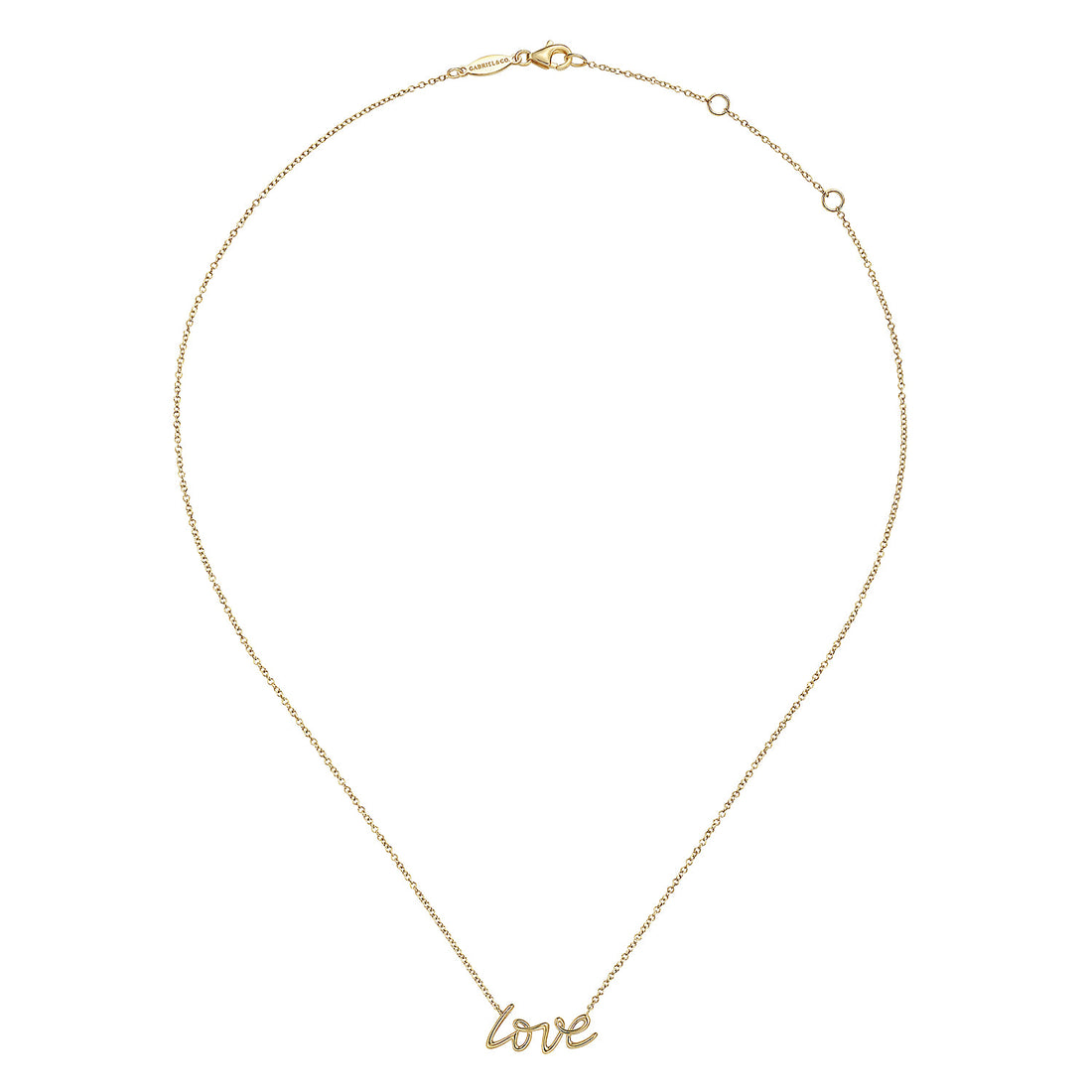 14K Yellow Gold Love Necklace