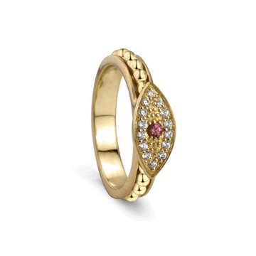 Nazar YGV: Stackable Gold Vermeil Meditation Ring