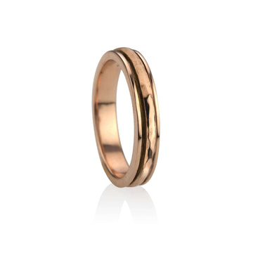 Prana RGV: 14 KT Rose Gold Vermeil Meditation Ring