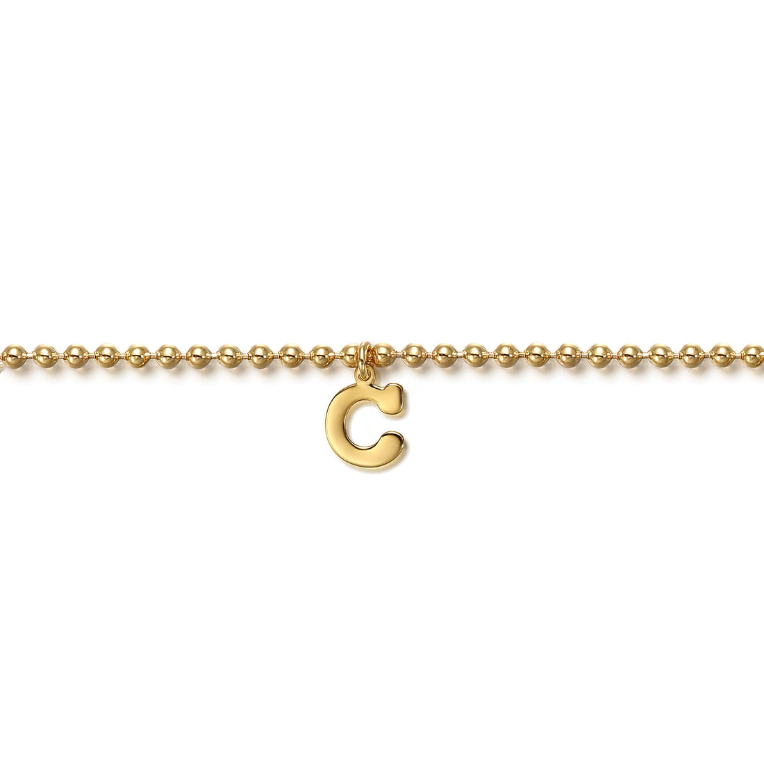 14K Yellow Gold Bujukan Initial C Bracelet