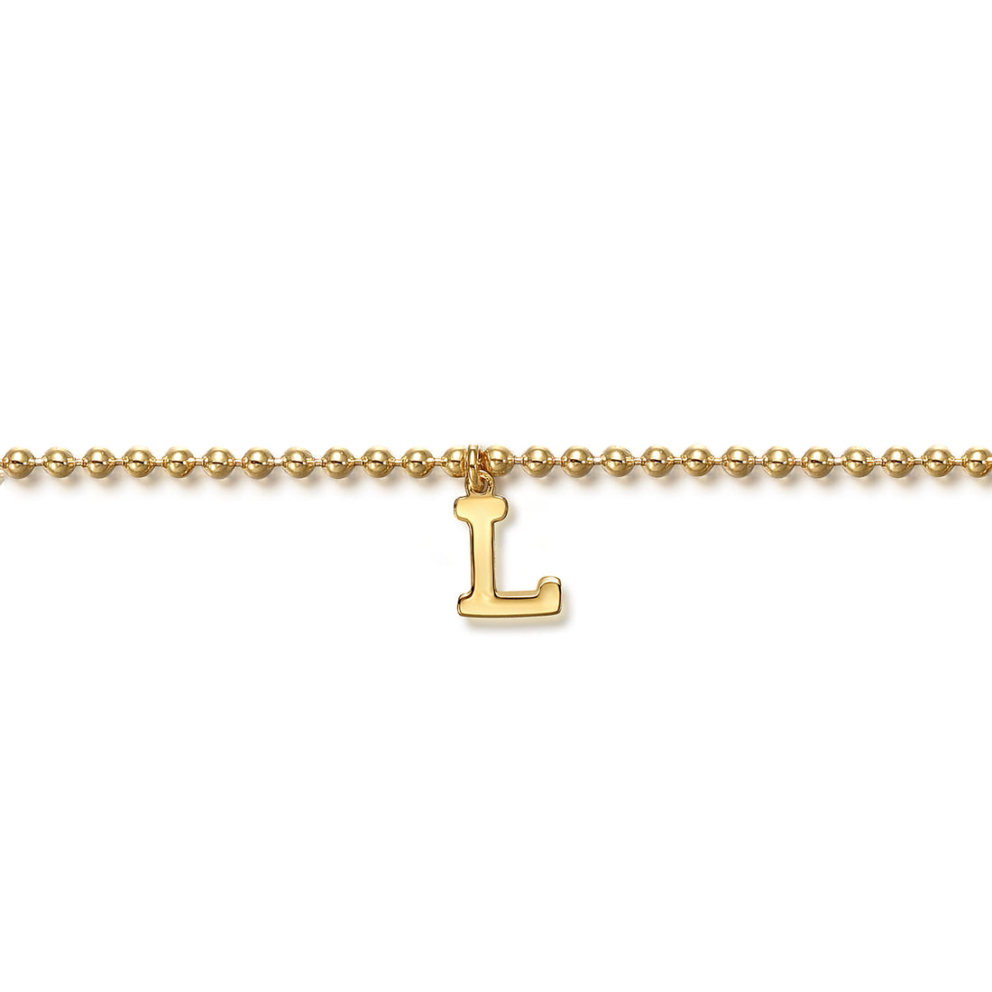 14K Yellow Gold Bujukan Initial L Bracelet