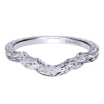 14K White Gold Matching Wedding Band