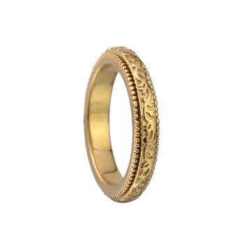 Rosebud YGV Meditation Ring - Gold Vermeil Design