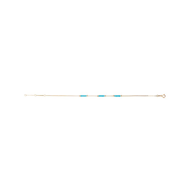 Italian 14kt Gold Turquoise Bracelet