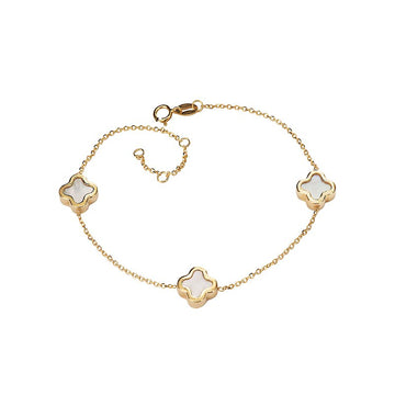 Italian 14kt Gold & Mother of Pearl Bracelet