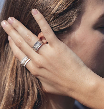 Nurture Silver Meditation Ring - A Symbol of Kindness