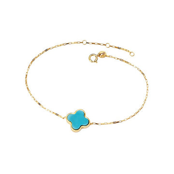 Italian 14kt Gold Turquoise Bracelet