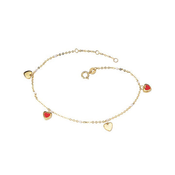 Italian 14kt Gold Heart Bracelet