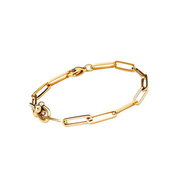 Ladies Fashion Paperclip U Link Bracelet