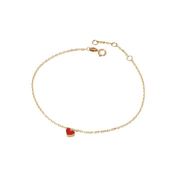 Italian 14kt Gold Heart Bracelet