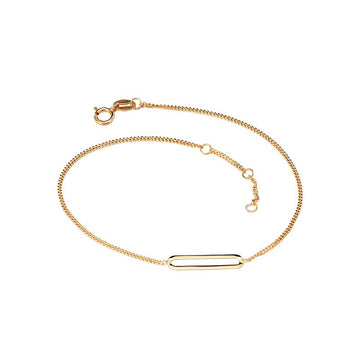 Italian 14kt Gold Paperclip Bracelet