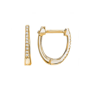 Ladies Diamond Huggie Hoops