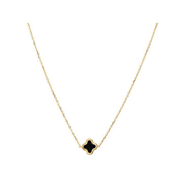 Italian 14kt Gold Black Onyx Necklace