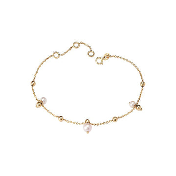 Italian 14kt Pearl and Bead Bracelet