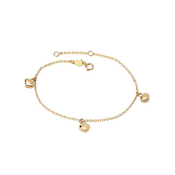 Italian 14kt Puffed Heart Bracelet