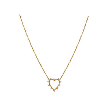 Ladies Fashion Diamond Heart Necklace