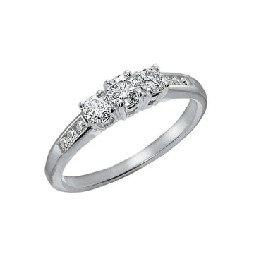 Diamond Ladies Three Stone Ring