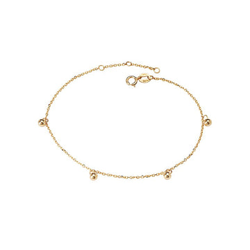 Italian 14kt Bead Bracelet