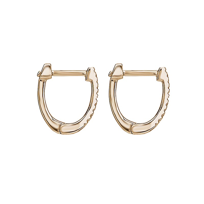 Ladies Diamond Huggie Hoops