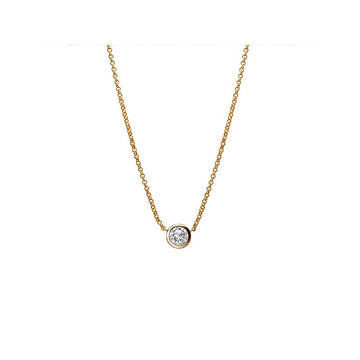 14kt Bezel Set Diamond Necklace