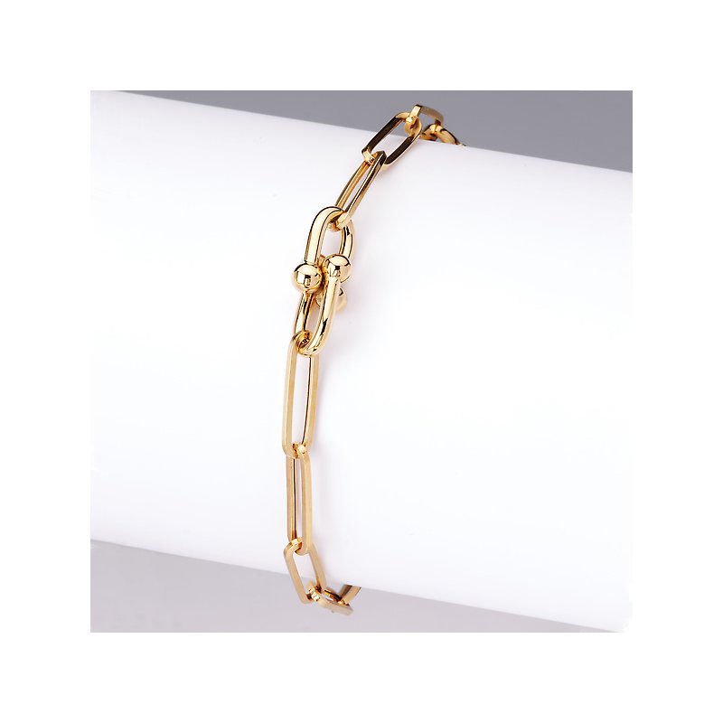 Ladies Fashion Paperclip U Link Bracelet