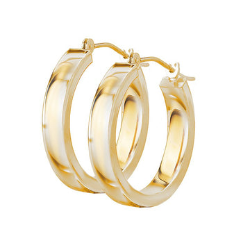 14kt Hollow Hoop Earrings