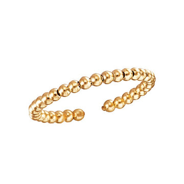 Italian 14kt Gold Bead Ring