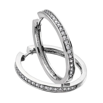 Diamond Hoop Earrings