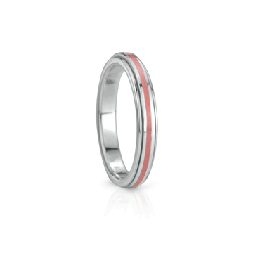 Live Sterling Silver Meditation Ring - Enamel Spinning Band